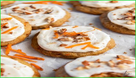 Carrot Cake Cookies with Cream Cheese Frosting