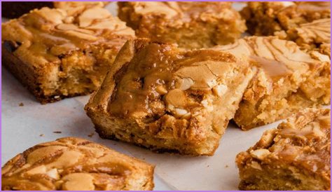 Salted Caramel White Chocolate Blondies