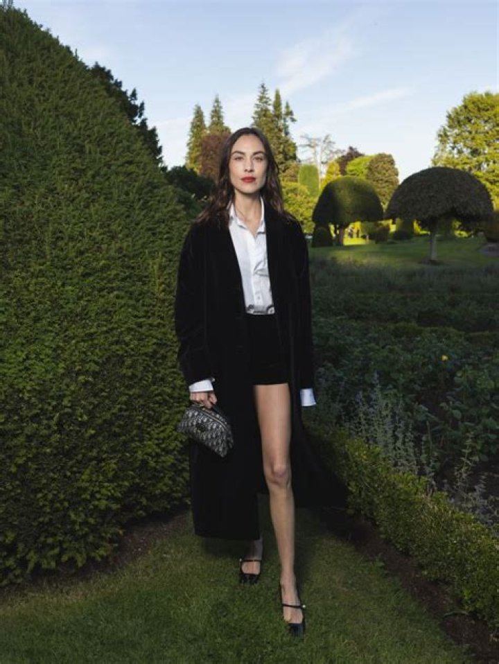 Alexa Chung's velvet micro shorts and mary janes are a match made in fashion heaven