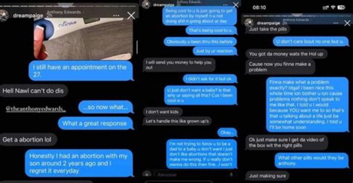 Anthony Edwards Girlfriend Shares Screenshots Of Their Chats