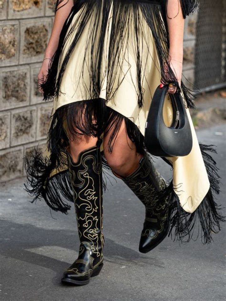 Fashion Ins and Outs for 2024: In - DIY ‘fits, ballet sneakers and purple. Out- cowboy boots, being bland and bras