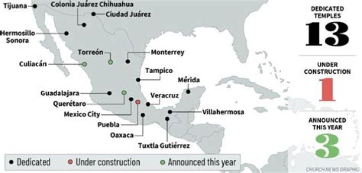 Learn about the 3 areas in Mexico where temples have been announced this year