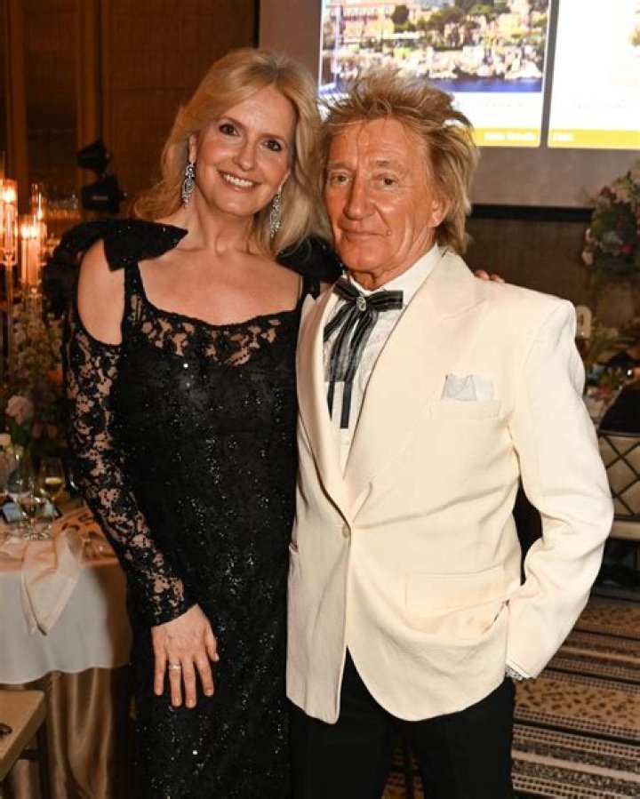 Penny Lancaster bewitches in sheer lace gown for glitzy evening with husband Rod Stewart